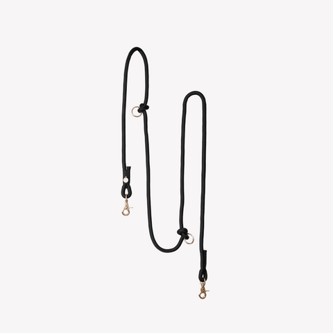 'Black' - Hands Free Braided Leash