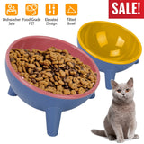 Raised Tilted Elevated Cat Food Bowl Pet Backflow Prevention Water Dish Feeding Bowl for Cats Small Dogs
