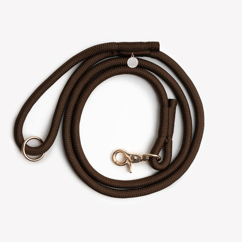 'Brown' - Braided Rope Leash