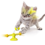 Spring man turns cat toy