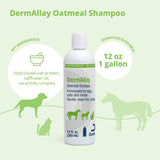 Dechra DermAllay Oatmeal Shampoo 12oz. Dogs Cats Horses Soothes Itchy Dry Skin