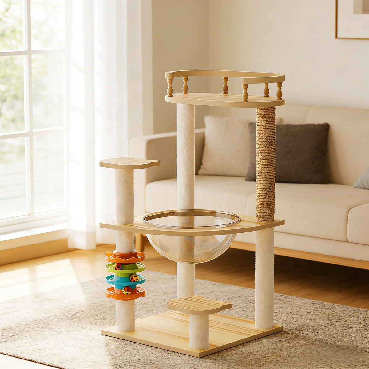32.2" Modern Cat Tower for Indoor Cats
