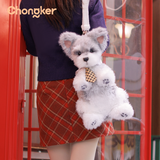 Schnauzer Backpack – Plush Dog Bag for Puppy Lovers & Kids