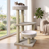 36" Cat Tree with Plush Perches & Scratching Posts