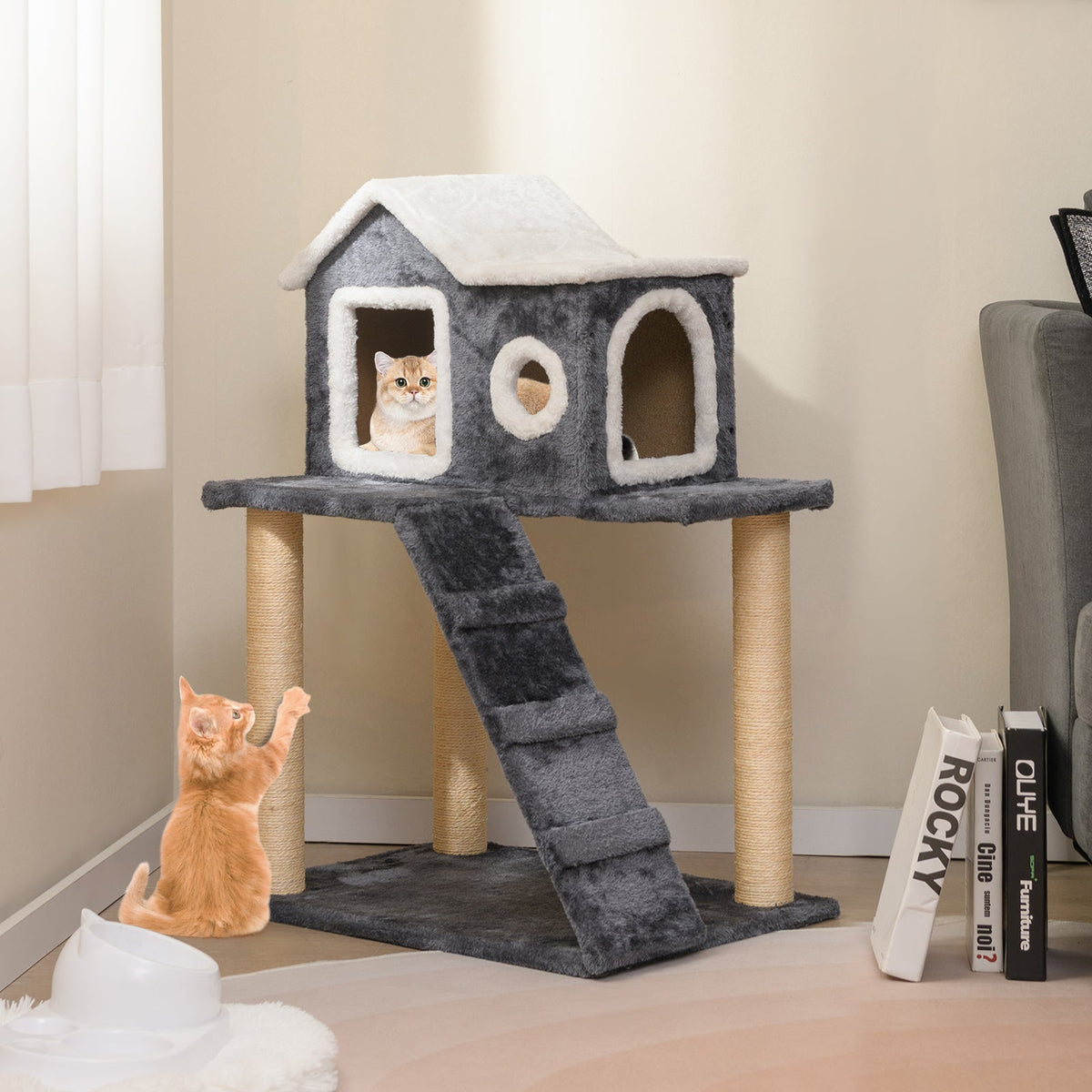 36 Inch Tower Condo Scratching Posts Ladder Cat Tree