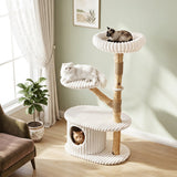 41-Inch Cat Tower with Real Wood Branches & Scratching Posts