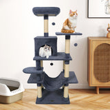 58" Multi-Level Cat Tree Soft Plush Cat Tower with Padded Top Perch