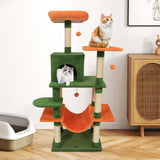58" Multi-Level Cat Tree Soft Plush Cat Tower with Padded Top Perch