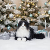 3lbs Tuxedo Handcrafted Weighted Plush – Realistic Companion Cat for Adults