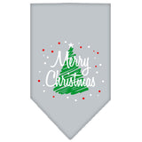 Christmas Dog Bandana, "Scribble Merry Christmas"