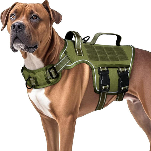 Heavy Duty No-Pull Tactical Dog Harness Molle Vest