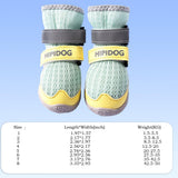 4PCS Dog Shoes For Large Small Medium Dogs,Dog Boots With Reflective Rugged Anti-Slip Sole And Skid-Proof,Breathable Dog Boots For Summer, Paw Protector For Outdoor Walking