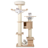 69 Inches Tall Cat Tree with Cozy Top Perch and Washable Plush Cushions