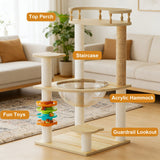 32.2" Modern Cat Tower for Indoor Cats