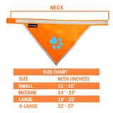 Reflective Dog Bandana Hi-Vis 24.5 in Chest x 22 in Neck Orange