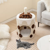 Bubble Tea Cat Tree Tower with Scratching Post