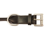 CuteNfuzzy Round Rolled Fancy Leather Dog Collar with Stainless Steel Rolled Buckle for Comfort
