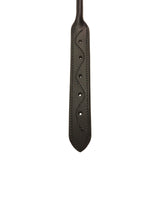 CuteNfuzzy Round Rolled Fancy Leather Dog Collar with Stainless Steel Rolled Buckle for Comfort