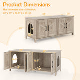 Cat Litter Box Enclosure for 2 Cats Modern Kitty Litter Box Furniture Hidden-Oak