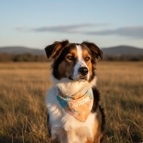 Custom Tie Dye Dog Bandana