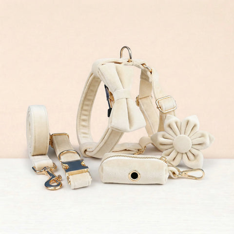 Milky White Velvet Set