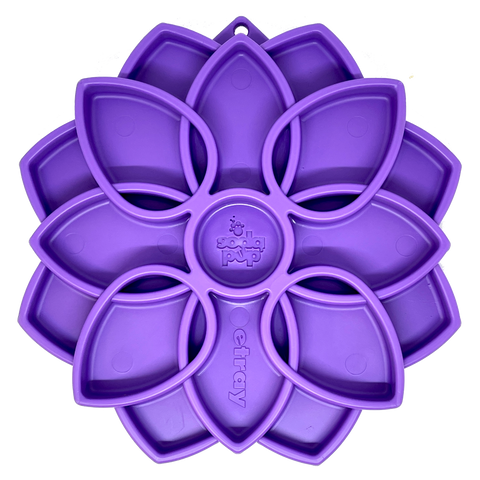 Mandala eTray Shallow Slow Feeder Dog Bowl for Enrichment | USA Made