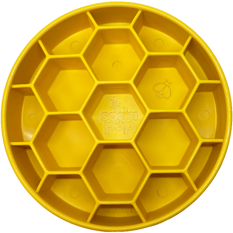 Honeycomb eBowl Deep Slow Feeder Dog Bowl for Enrichment | USA Made