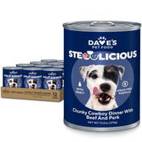 Dave's Stewlicious Cowboy Dinner w/ Beef & Pork Wet Dog Food (13.2oz)