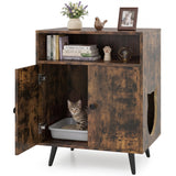 Cat Litter Box Enclosure with Storage Compartment