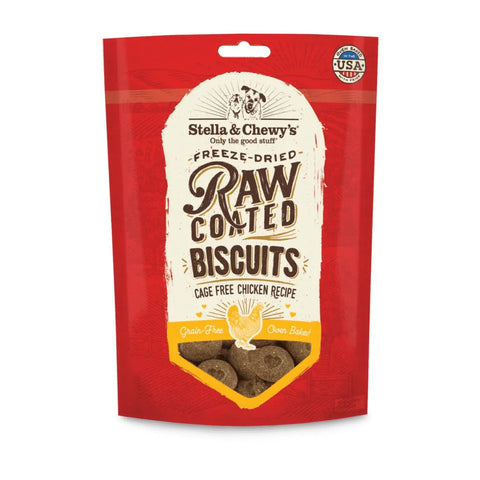 Stella & Chewy’s Raw Coated Biscuit Chicken Dog Treats (9oz)