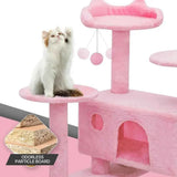 70" Tall Pink Cat Tree – Indoor Cat Tower with Scratching Posts & Climbing Platform