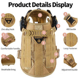 Dog Tactical Harness Vest Pet Dog Harness for Medium Large Dogs  Reflective Dog Harness No Pull with Durable Soft Handle