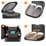 Newly Designed Intelligent 4.5L Cat and Dog Bowl Food Dispenser, Timed Pet Automatic Food Feeding Device