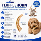 Flufflehorn Dental Antler - Durable Nylon Dog Chew Toy XL | USA Made