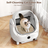 Self-Cleaning Cat Litter Box with APP Control & Open Top