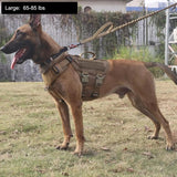 Tactical Dog Harness 6 Buckle No Pull MOLLE Vest Adjustable 3/4 Coverage