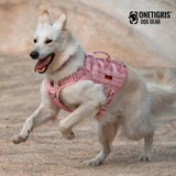Tactical No-Pull Dog Harness – Mesh MOLLE Vest with Dual Handles