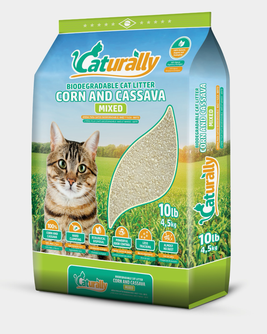 PurrFriendlyLitter© Cassava & Corn Cat Litter – SUPERB ODOR CONTROL, clumps hard, 99% NO DUST and low tracking.