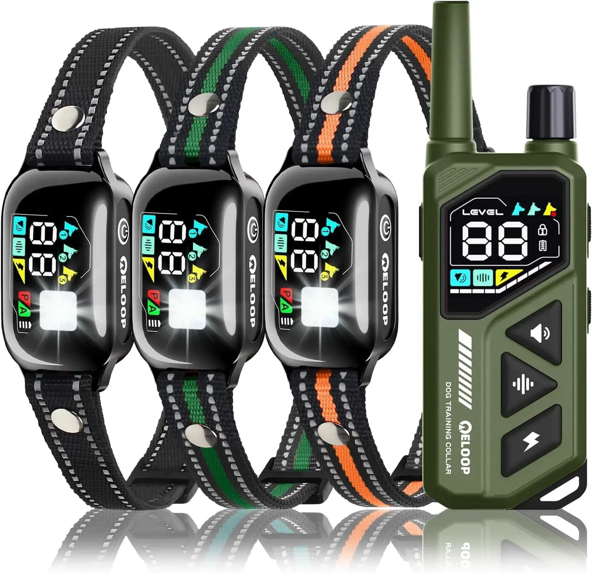 Waterproof Dog Training Collar – AI Bark Control, 3300ft, 3-Dog System, IPX7