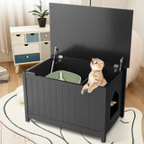 Wooden Cat Litter Box Enclosure with Top Opening Side Table Furniture
