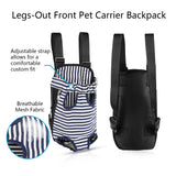 Dog Carrier Backpack Legs Out Front Pet Backpack Carrier Travel Bag Adjustable Shoulder Straps for Hiking Camping Shopping Biking