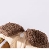 Warm And Thick Maillard Pocket Patch Four-legged Cotton Coat For Dogs In Autumn And Winter. Pet Clothing For Small And Medium-sized Dogs And Cats