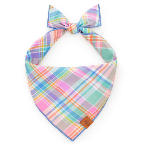 Blooming Plaid Spring Easter Dog Bandana