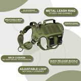 Heavy Duty No-Pull Tactical Dog Harness Molle Vest
