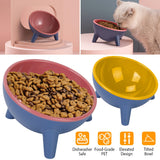 Raised Tilted Elevated Cat Food Bowl Pet Backflow Prevention Water Dish Feeding Bowl for Cats Small Dogs
