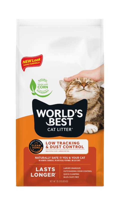 Worlds Best Low Tracking & Dust Control Unscented Cat Litter