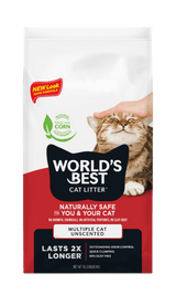 World's Best Multiple Cat Unscented Cat Litter