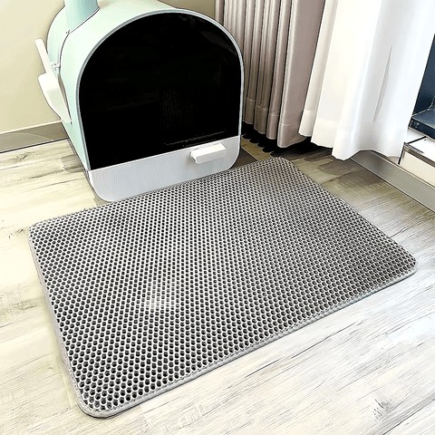 Large Cat Litter Mat | Double Layer Waterproof Honeycomb Design with EVA Foam