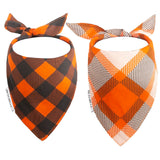 2 Pack Fall Dog Bandanas – Birthday Pet Scarf for Dogs & Cats, Orange L