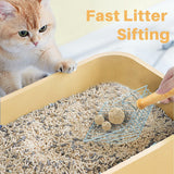 Thirdream Stainless Steel Cat Litter Scoop with Wood Grip Heavy Duty